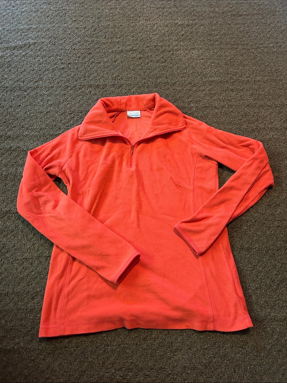 Coral Columbia Quarter-Zip Fleece Pullover